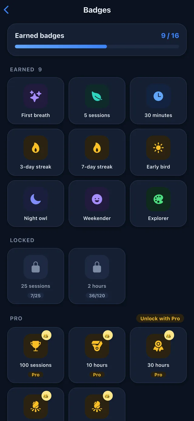 Badges dark